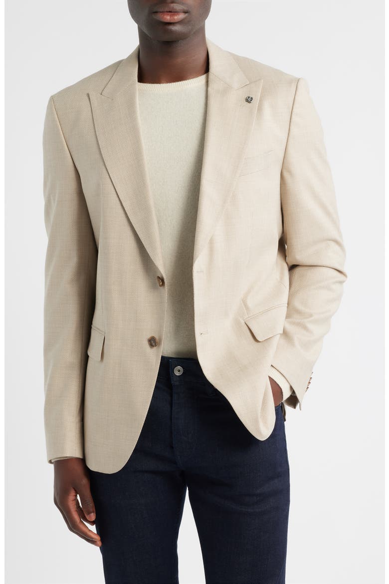 Hutson Slim Fit Stretch Wool Blend Sport Coat, Main, color, OPEN WHITE