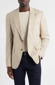 BOSS Hutson Slim Fit Stretch Wool Blend Sport Coat