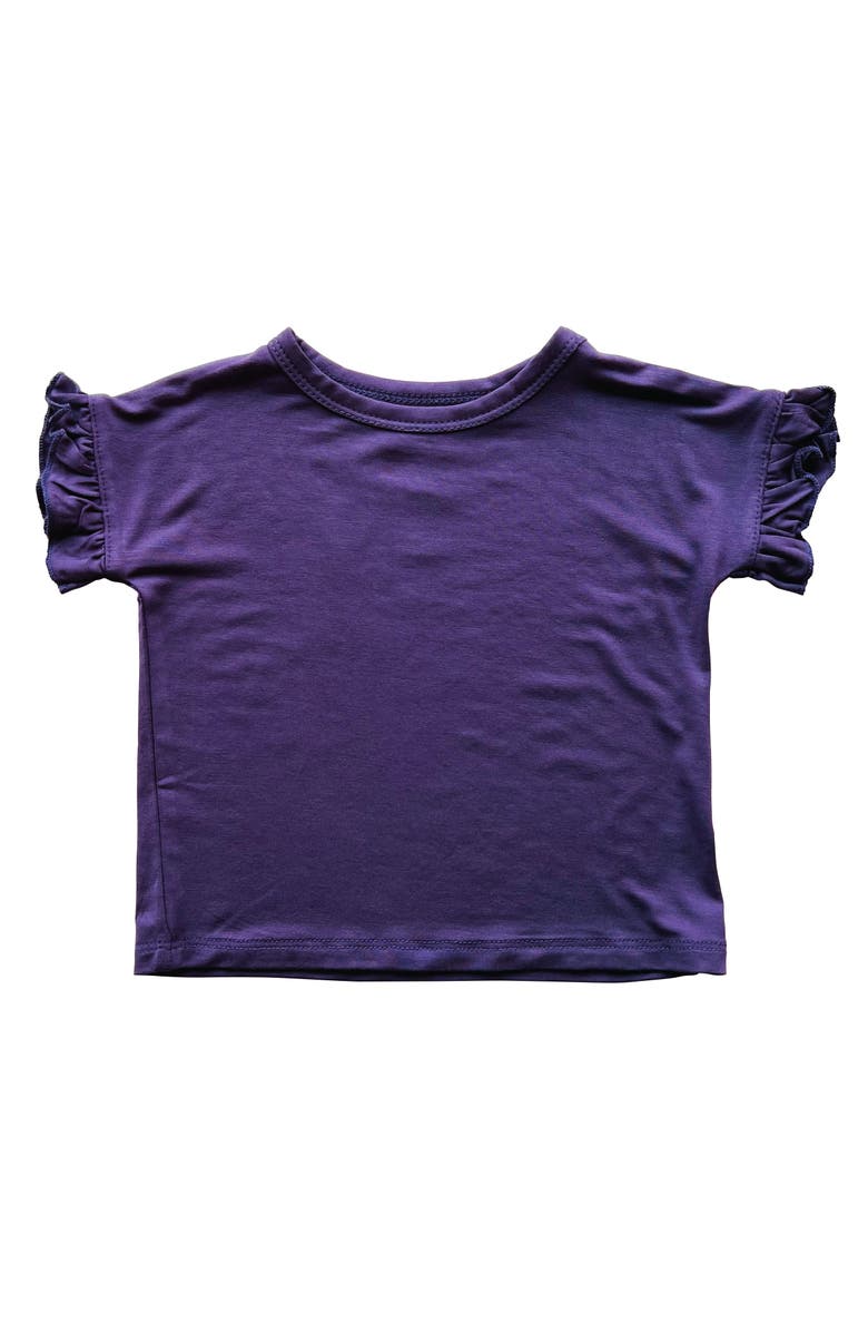 Laree + Co Elmerial Purple Ruffle Tee, Main, color, Purple