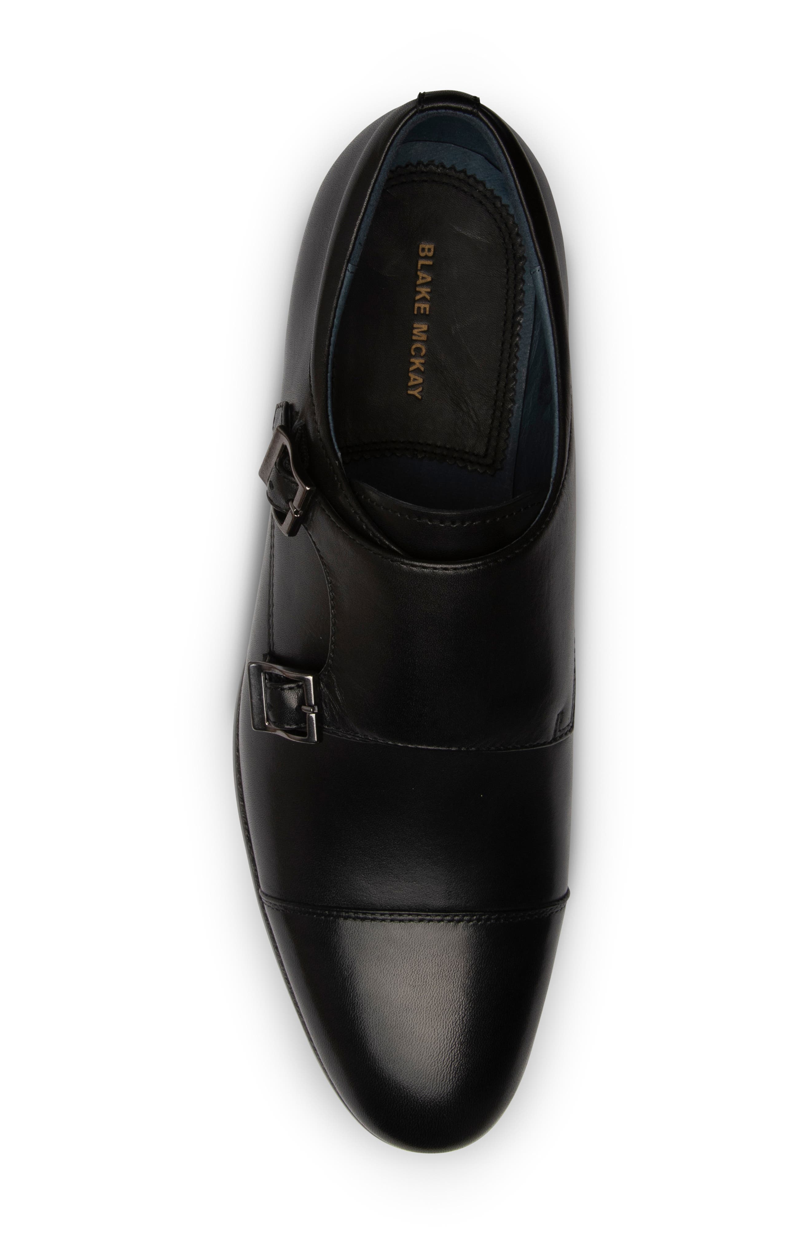 Blake Mckay Miles Double Monk Strap Loafer, Alternate, color, Black