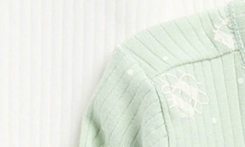 Poppy & Clay Harmony Assorted 2-pack Stretch Organic Cotton Zip Sleeper Rompers In Green