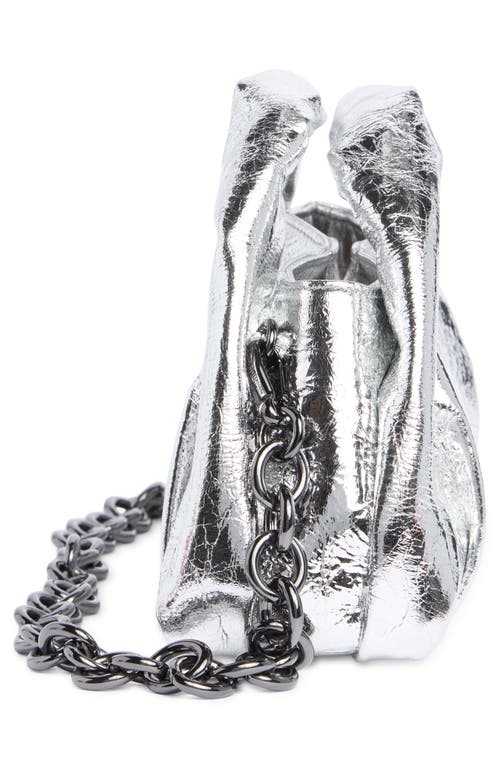 Stuart Weitzman The Moda Mini Tote In Silver