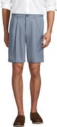 Lands' End Comfort Waist Pleated 9" No Iron Chino Shorts