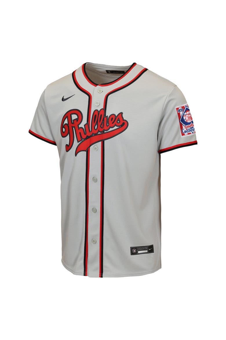Youth Nike Trea Turner Gray Philadelphia Phillies 2026 Field of Dreams Replica Jersey, Alternate, color, Gray
