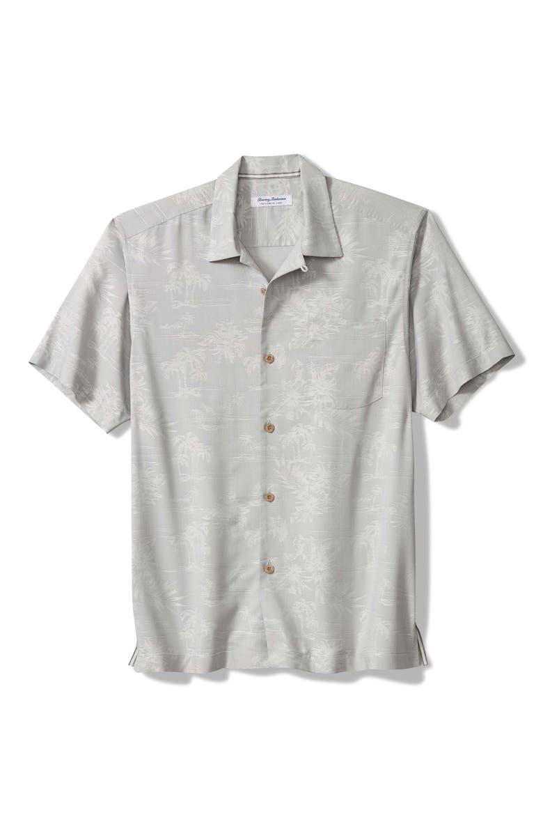 Coastal Ease IslandZone® Camp Shirt, Main, color, SILVER STREAK