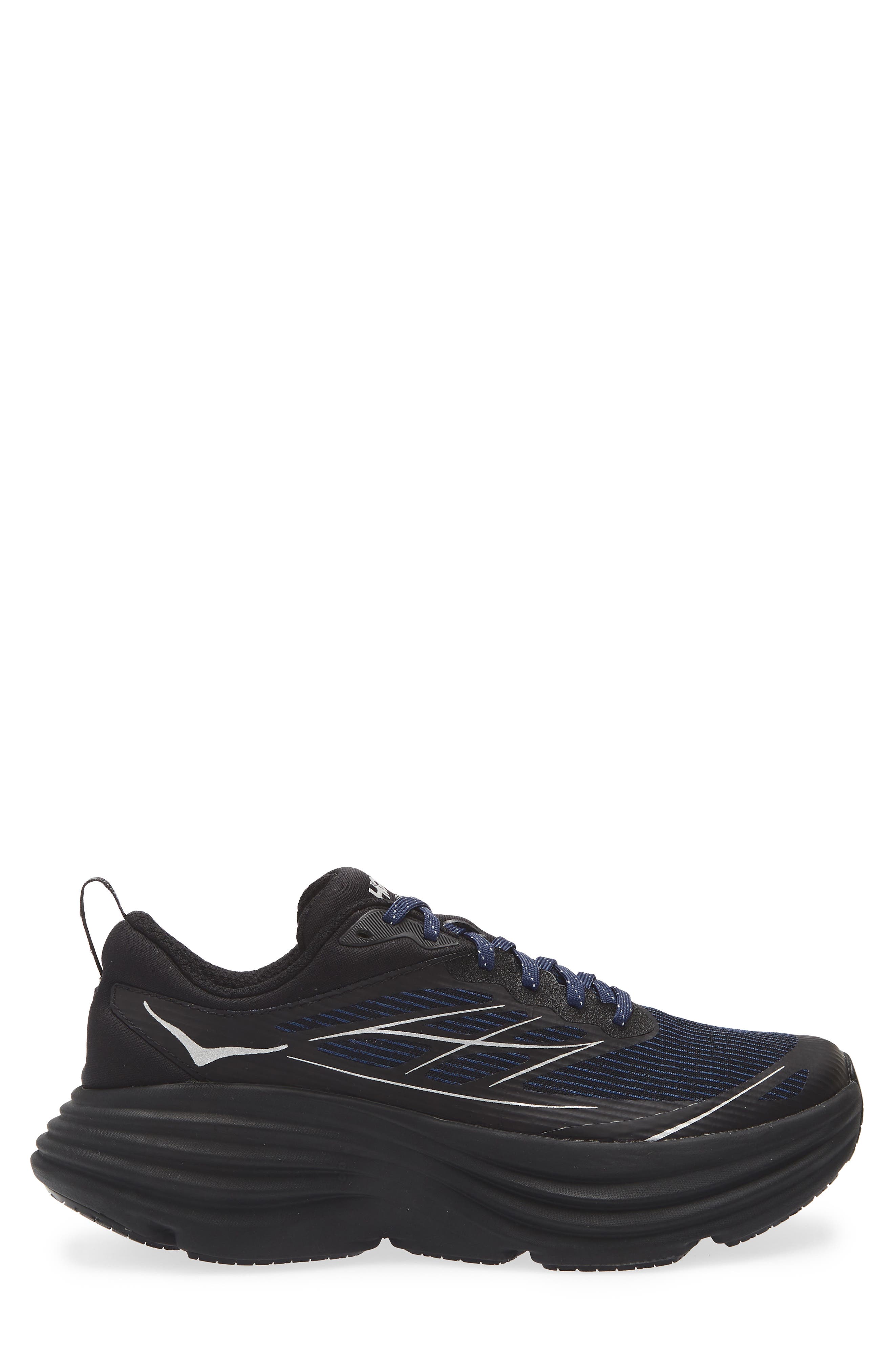 HOKA Bondi 8 Caged Sneaker, Alternate, color, Midnight Blue / Black