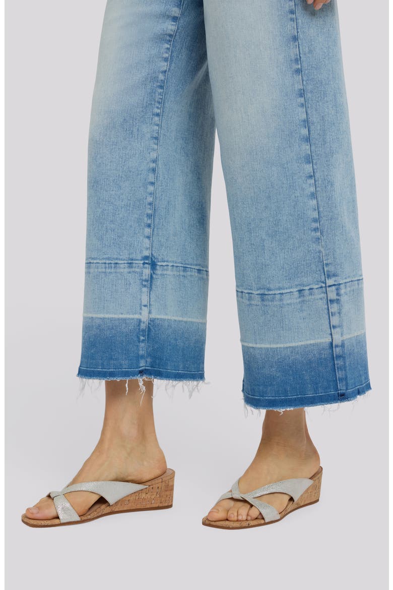 Teresa Raw Hem Wide Leg Ankle Jeans, Alternate, color, OASIS SAND