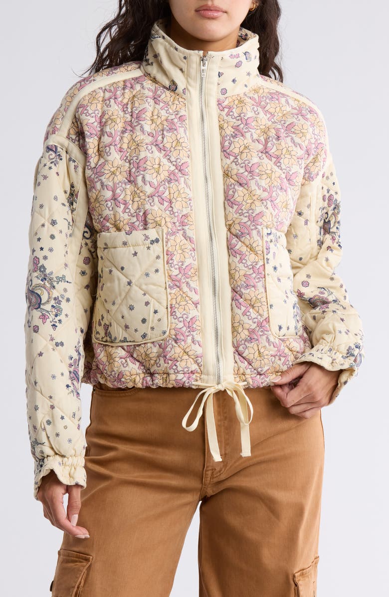 BLANKNYC Bloom Bash Quilted Bomber Jacket, Main, color, 