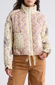 BLANKNYC Bloom Bash Quilted Bomber Jacket