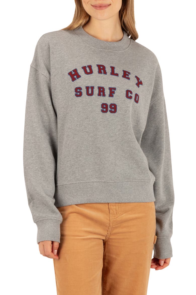 Letterman Graphic Sweatshirt, Main, color, GREY HEATHER