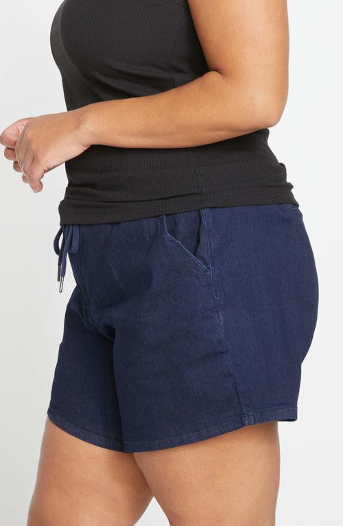 Universal Standard Marche Tie Waist Denim Shorts In Blue