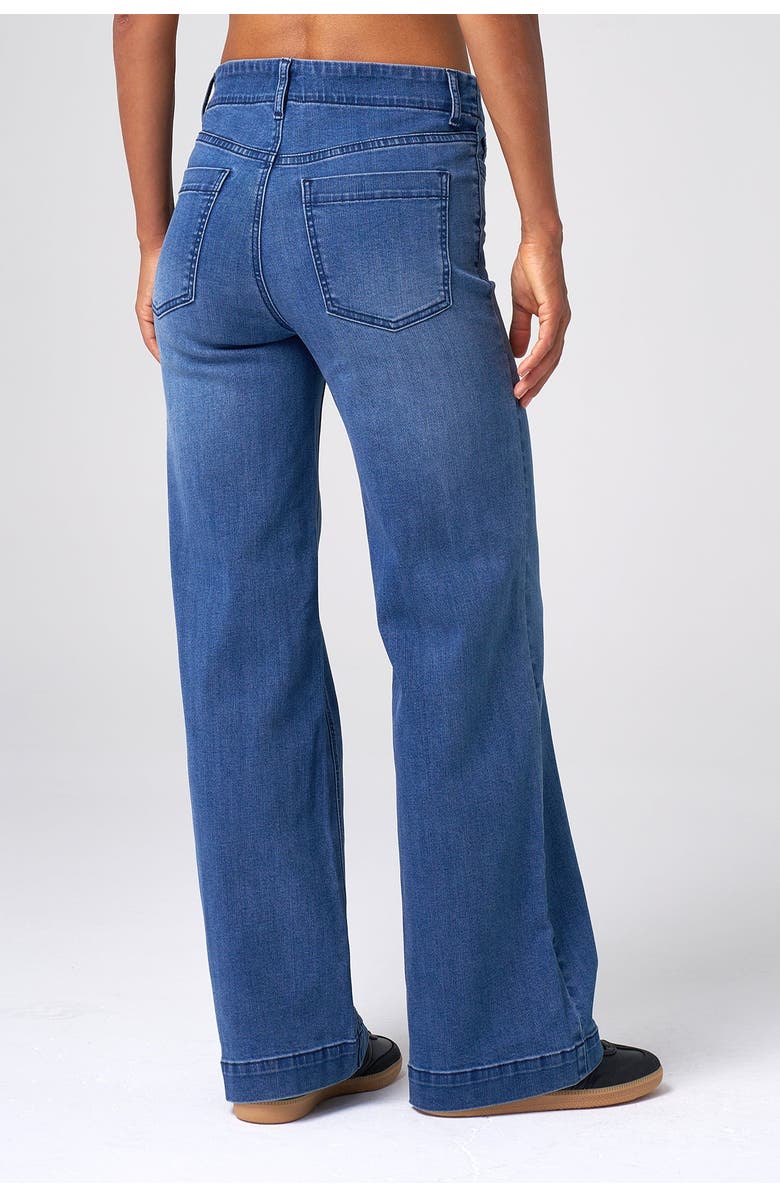 Franne Golde Effortless Wide Leg Jean, Alternate, color, Classic Wash