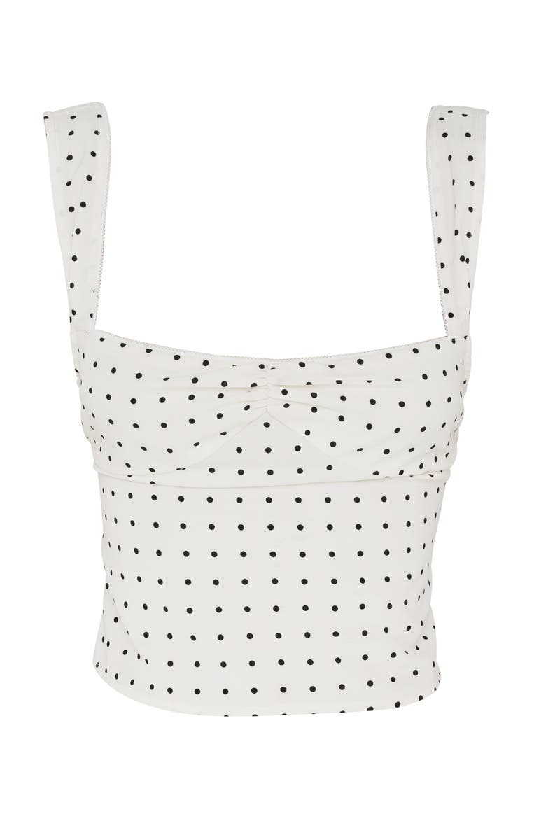 Lottie Top, Alternate, color, White Polkadot