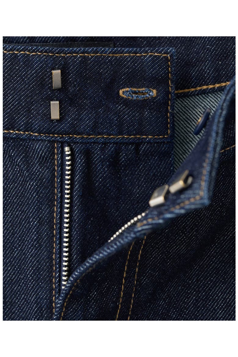 Pleated Denim Bermuda Shorts, Alternate, color, OPEN BLUE