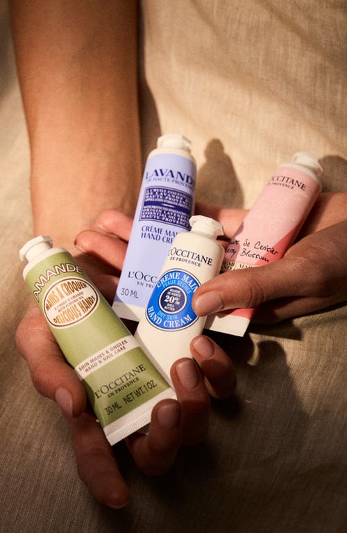 L'occitane Soften & Go Hand Cream Set $65 Value In Transparent