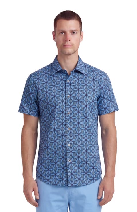 Tribal Mens Printed Button Up Shirt