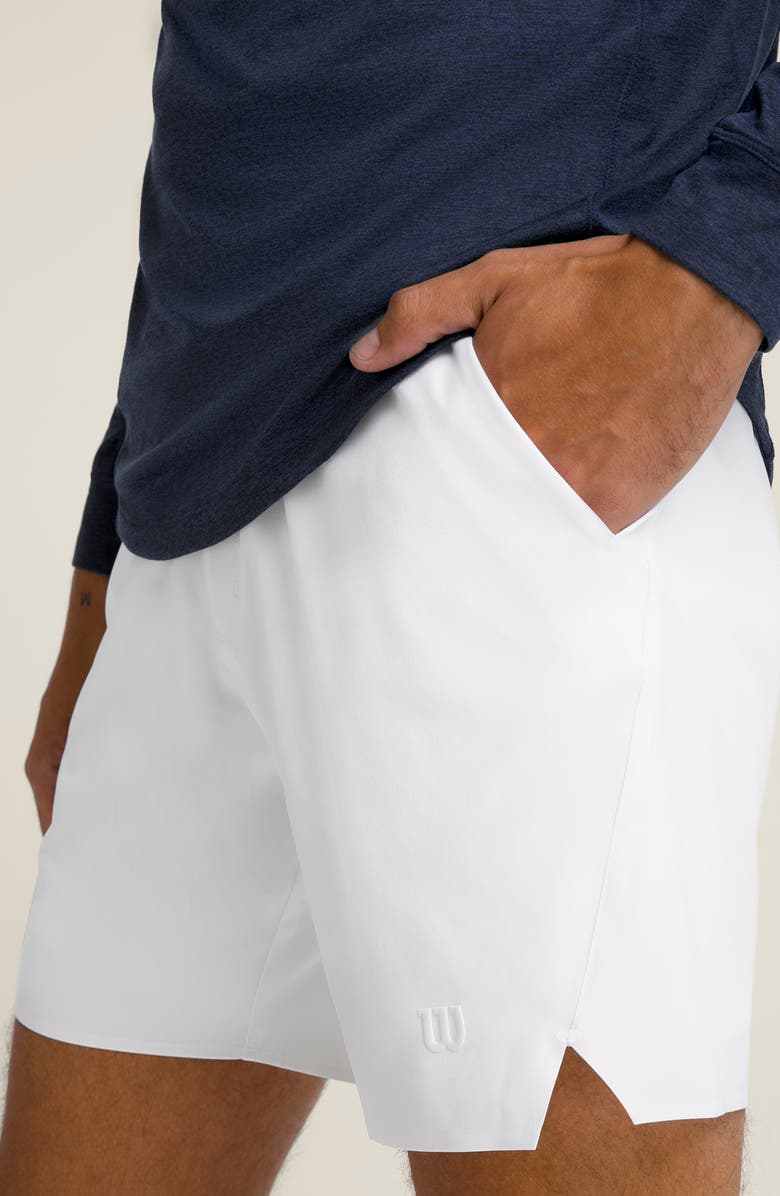 WILSON Tournament V2 Tennis Shorts, Alternate, color, Bright White