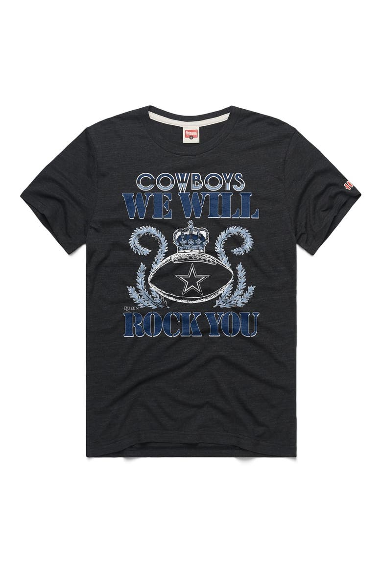 Unisex Homage Charcoal Dallas Cowboys 2026 NFL Schedule Queen Tri-Blend T-Shirt, Alternate, color, Charcoal