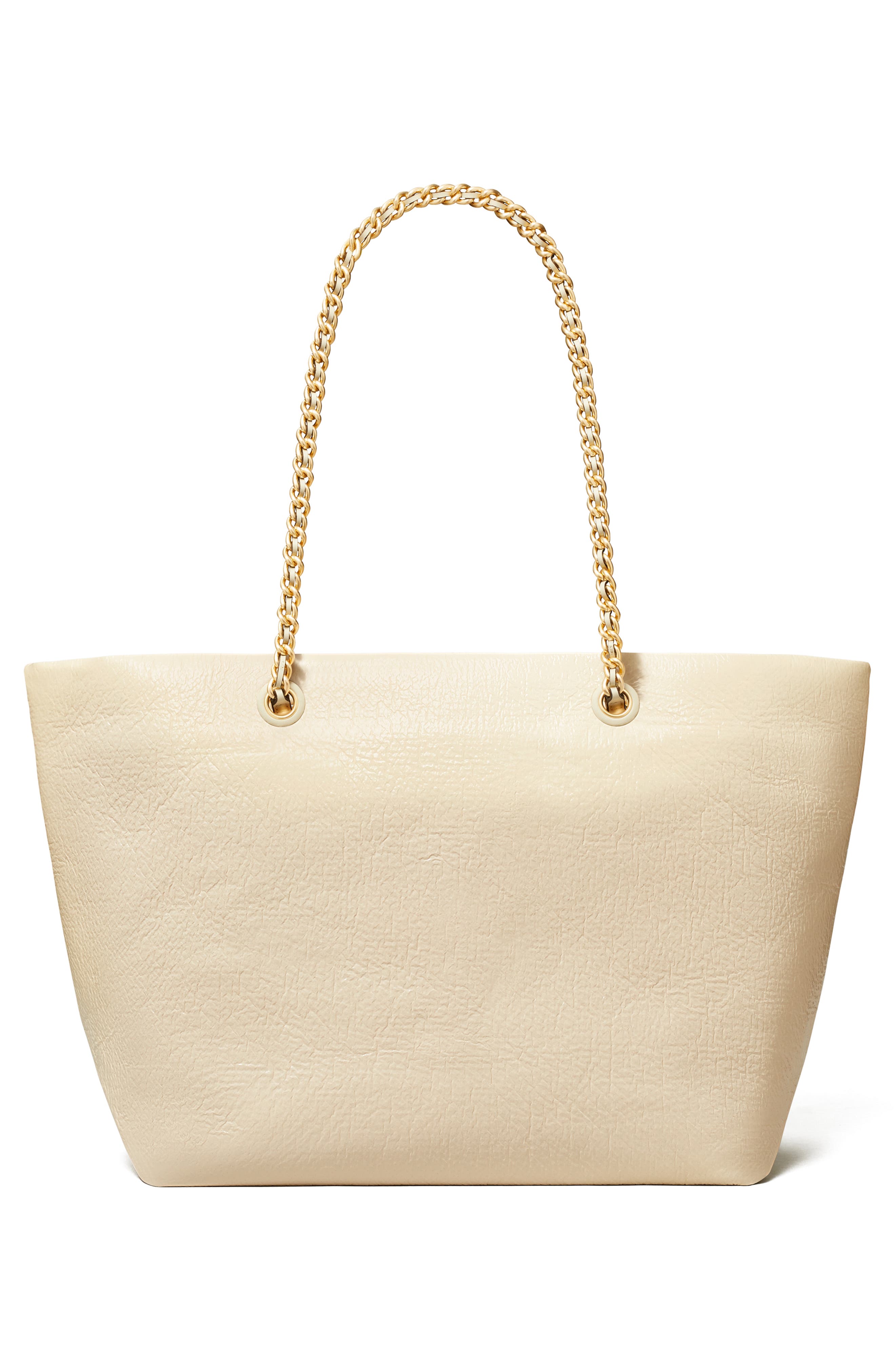 Tory Burch Ella Chain Crinkle Leather Tote, Alternate, color, 