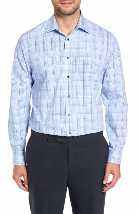 Nordstrom Men's Shop Tech-Smart Traditional Fit Plaid Dress Shirt