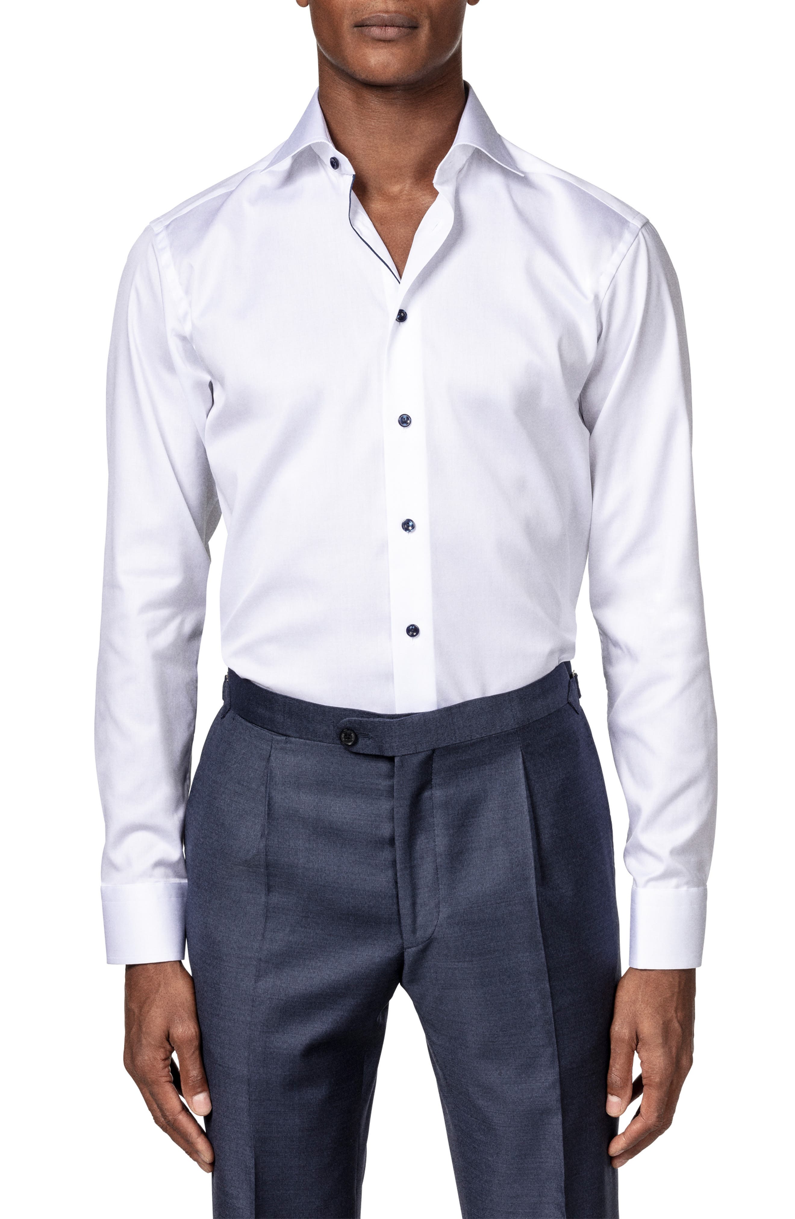 Eton Slim Fit Cotton Twill Dress Shirt