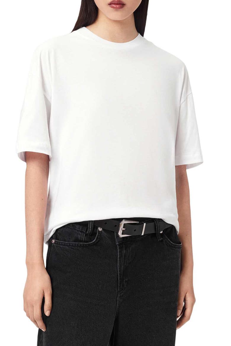 Fuse Etta Oversize Appliqué Cotton Graphic T-Shirt, Main, color, OPTIC WHITE