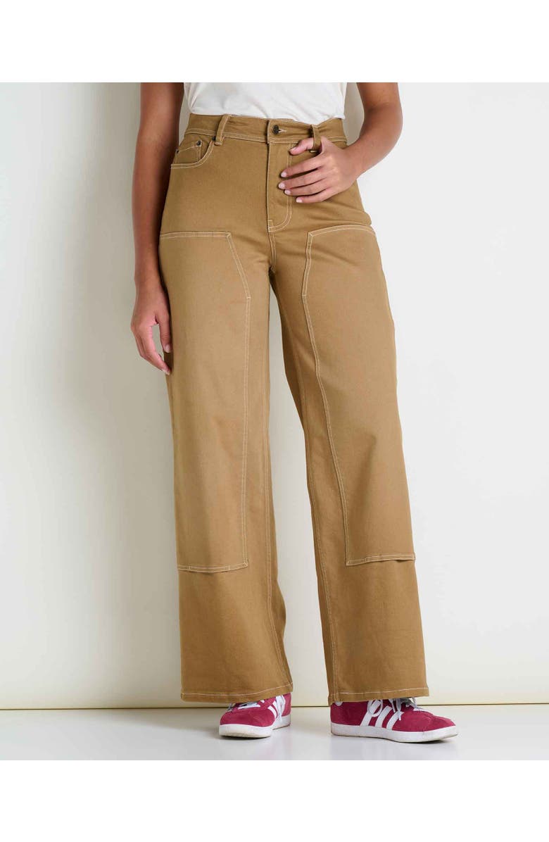 Toad & Co Balsam  Wide Leg Utility Pant, Main, color, Honey Brown