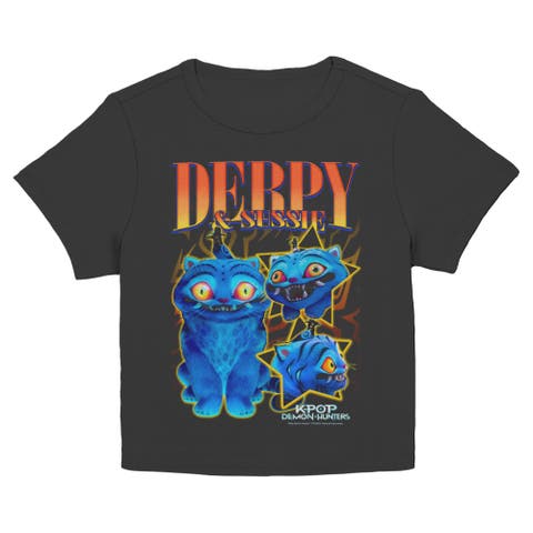 Junior's KPop Demon Hunters Derpy and Sussie Friends Duo  Graphic T-Shirt