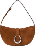 STAUD Harlow Crescent Suede Shoulder Bag