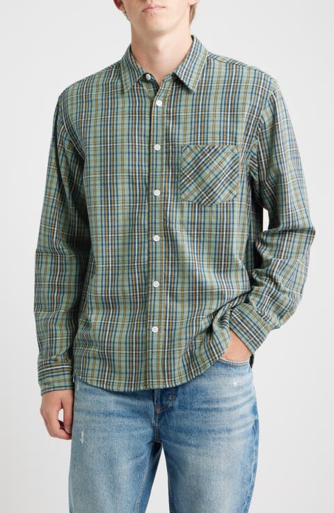 Foreman Classic Fit Plaid Flannel Button-Up Shirt