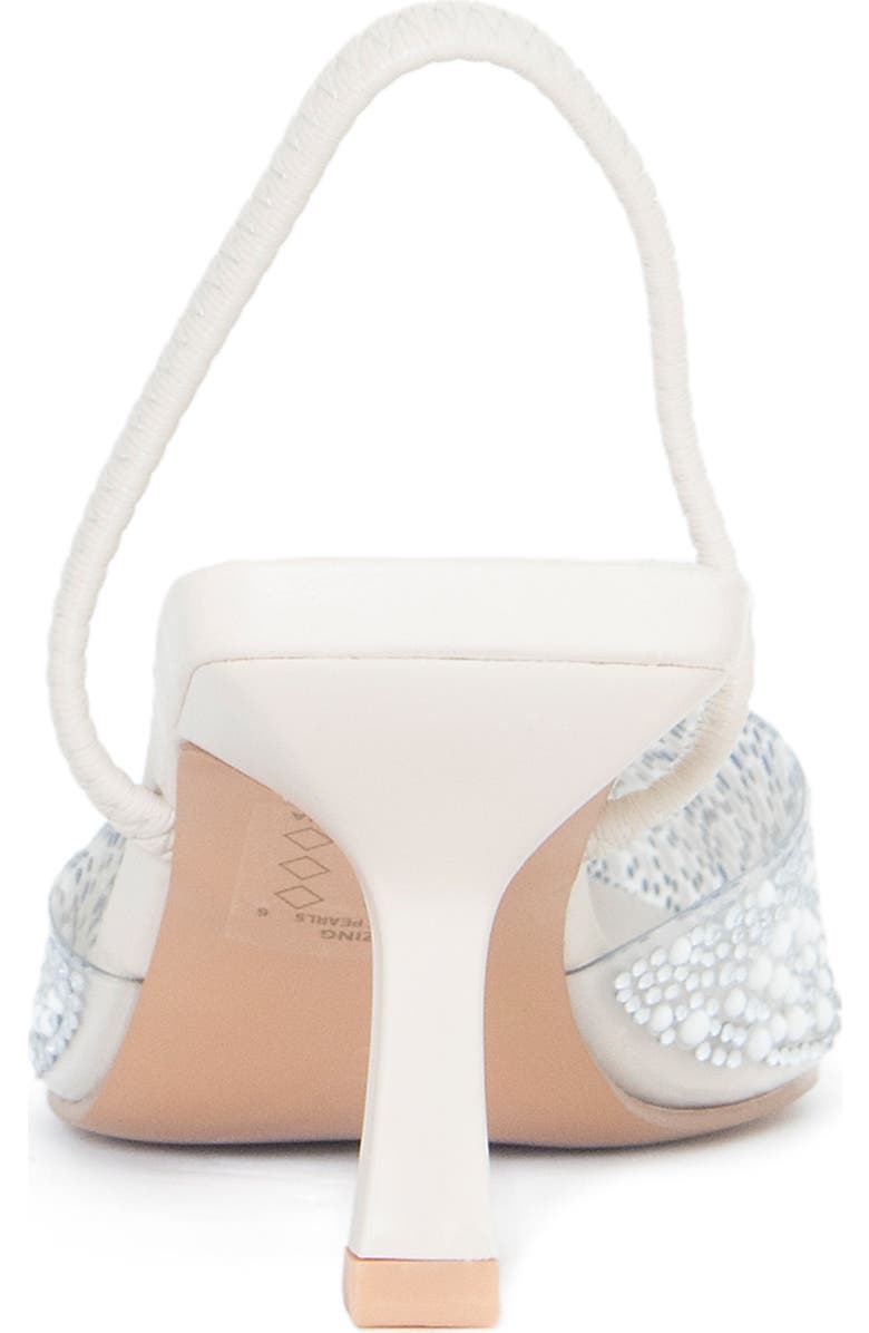 Lauren Lorraine Zing Embellished Slingback Mule, Alternate, color, Light Nude Pearls