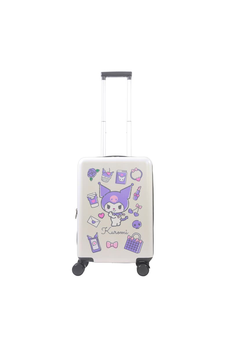 Sanrio Kuromi & My Melody 22.5" Hardside Carry-On Spinner, Alternate, color, BLACK