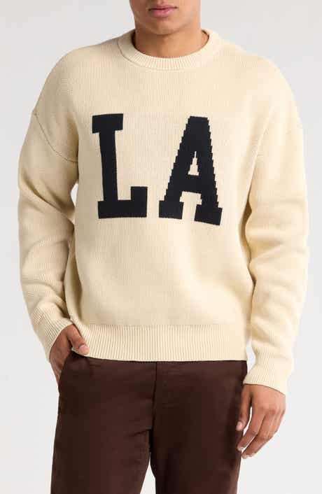 LA Intarsia Crewneck Sweater