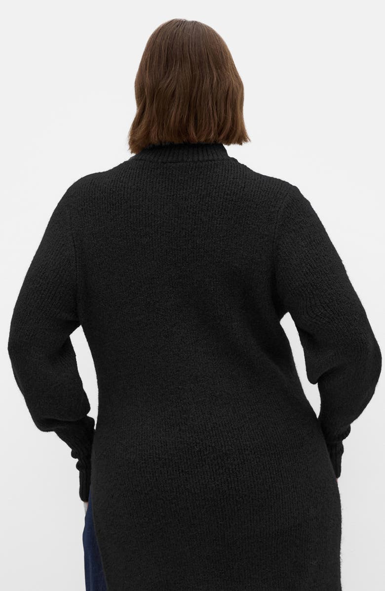 City Chic Dallas Rib Mock Neck Longline Sweater, Alternate, color, 