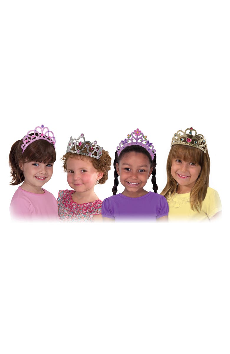 Melissa & Doug Dress-Up Tiaras and Crowns 4-Pack, Alternate, color,