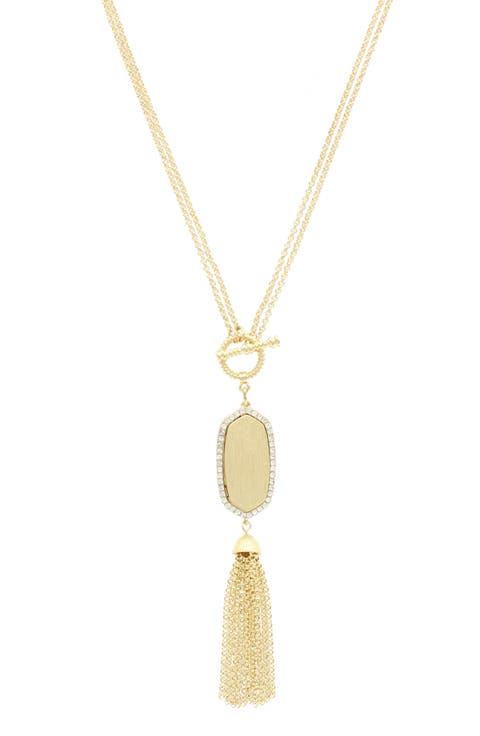 Thalia Crystal Tassel Pendant Necklace