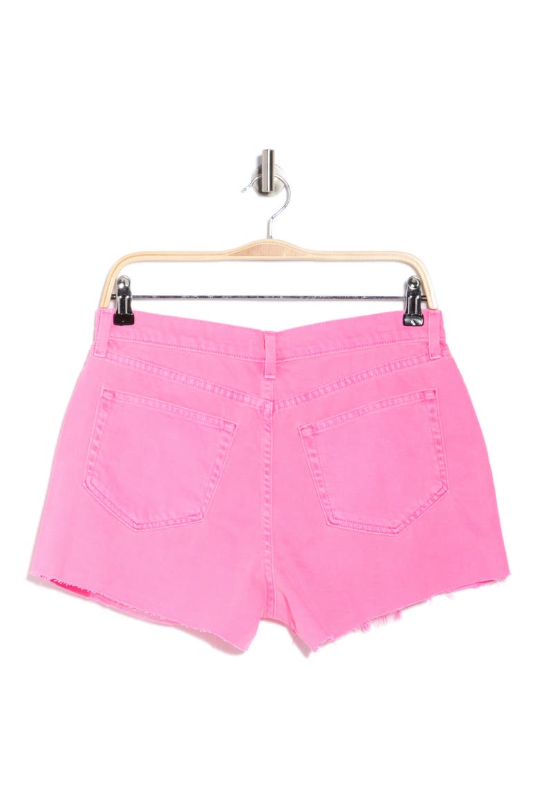 Beck High Waist Cutoff Denim Shorts, Alternate, color, PINK GLOW
