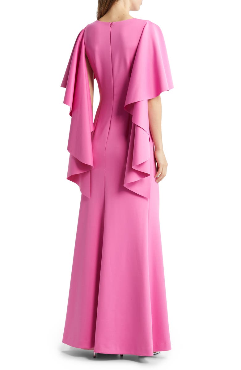 Black Halo Baldwin Ruffle Long Sleeve Gown, Alternate, color, 