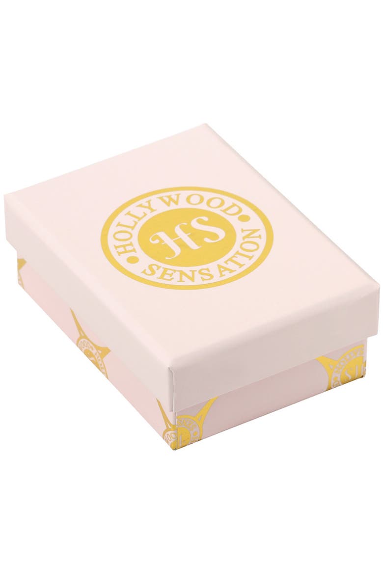 Hollywood Sensation Teardrop Crystal Necklace and Teardrop Crystal Earring Set, Alternate, color, Silver