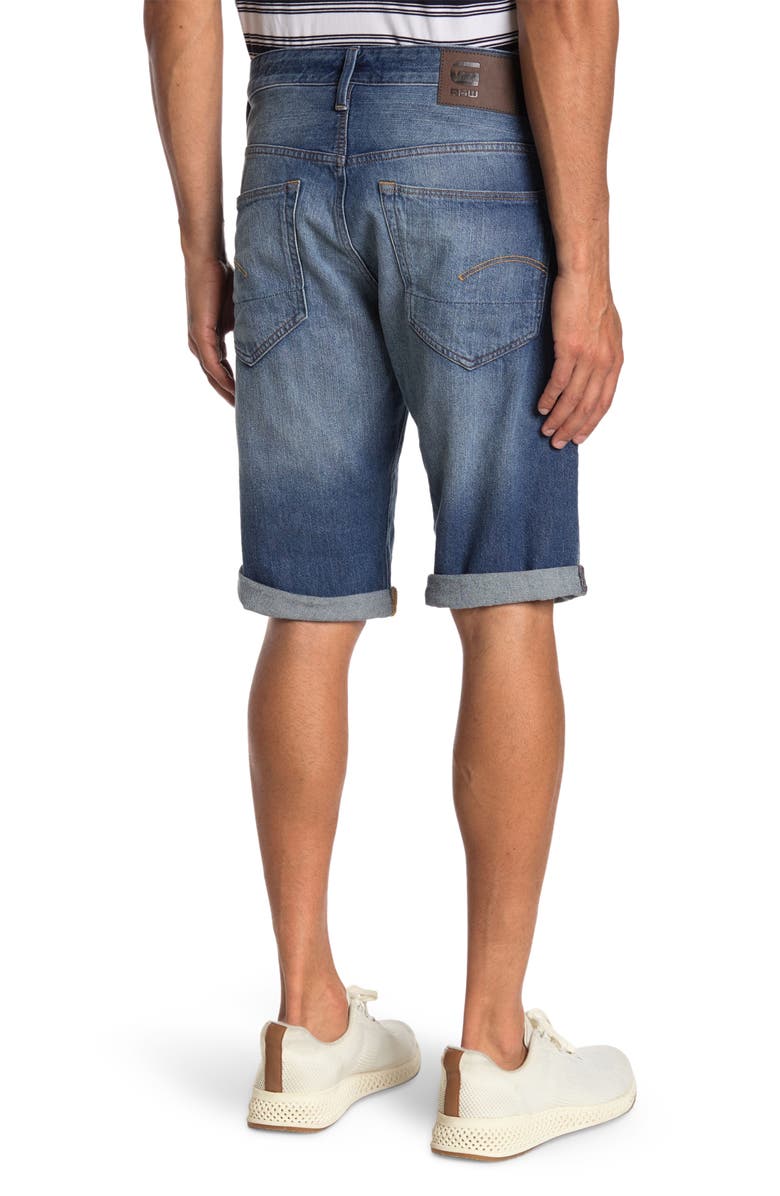 G-Star RAW Slim Fit Denim Shorts, Alternate, color, Medium Aged
