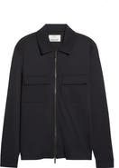 Reiss Glover Two-Way Zip Twill Shirt Jacket