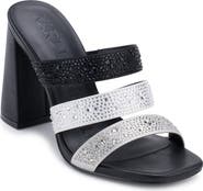 KARL LAGERFELD PARIS Rickie Rhinestone Slide Sandal