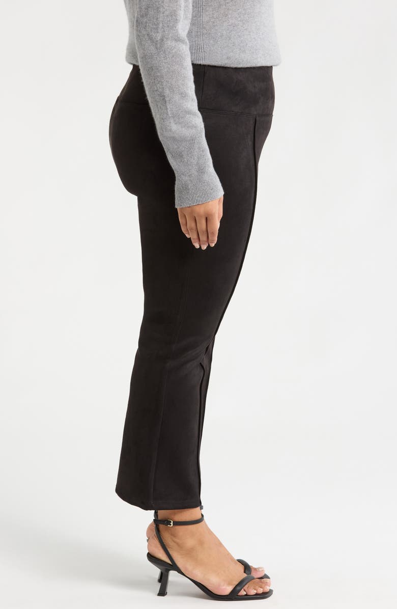 Liverpool Los Angeles Pearl Pintuck Stretch Faux Suede Crop Flare Pants, Alternate, color, 