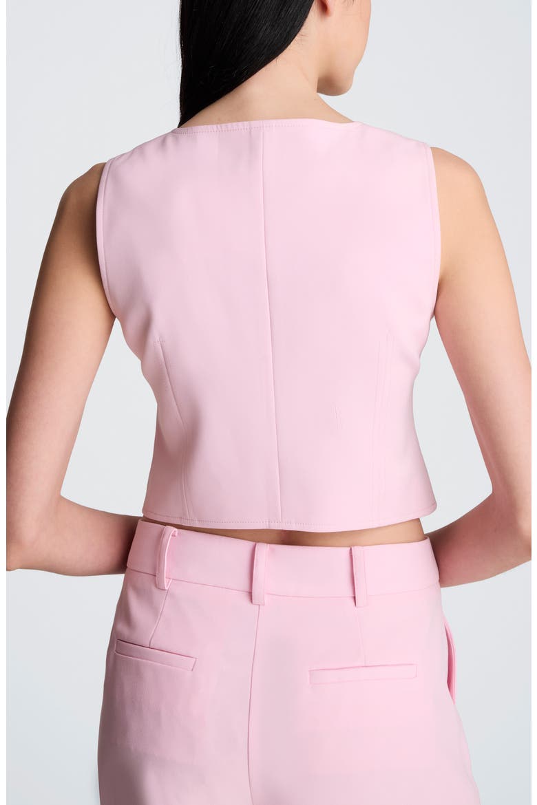 Square Neck Crop Fitted Vest, Alternate, color, CHINTZ PINK