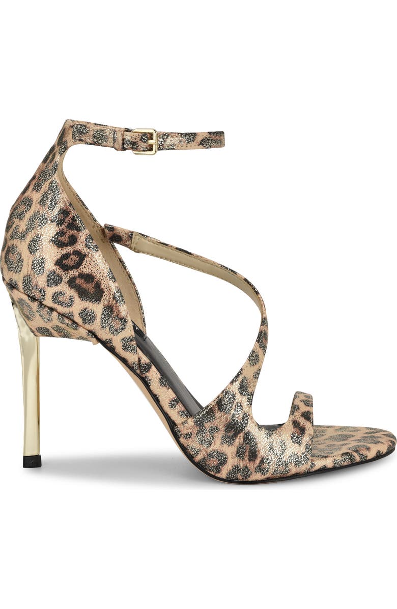 Nine West Shimmy Ankle Strap Sandal, Alternate, color, Gold