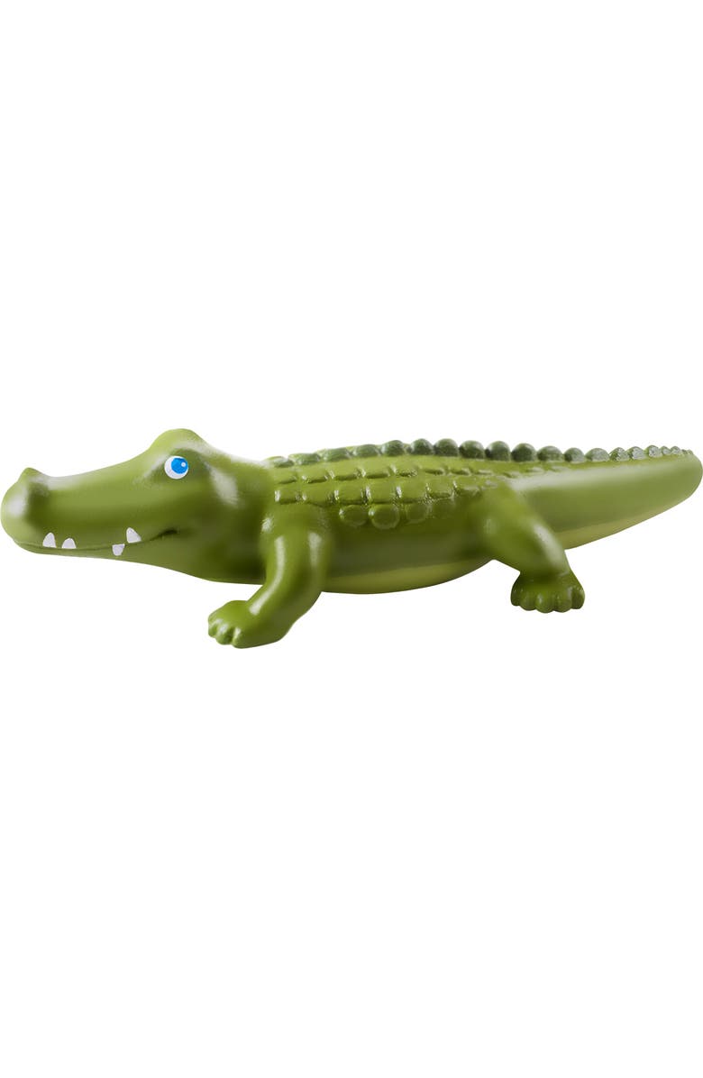 HABA Little Friends Crocodile - 7" Chunky Plastic Zoo Animal Toy Figure, Alternate, color, Multi