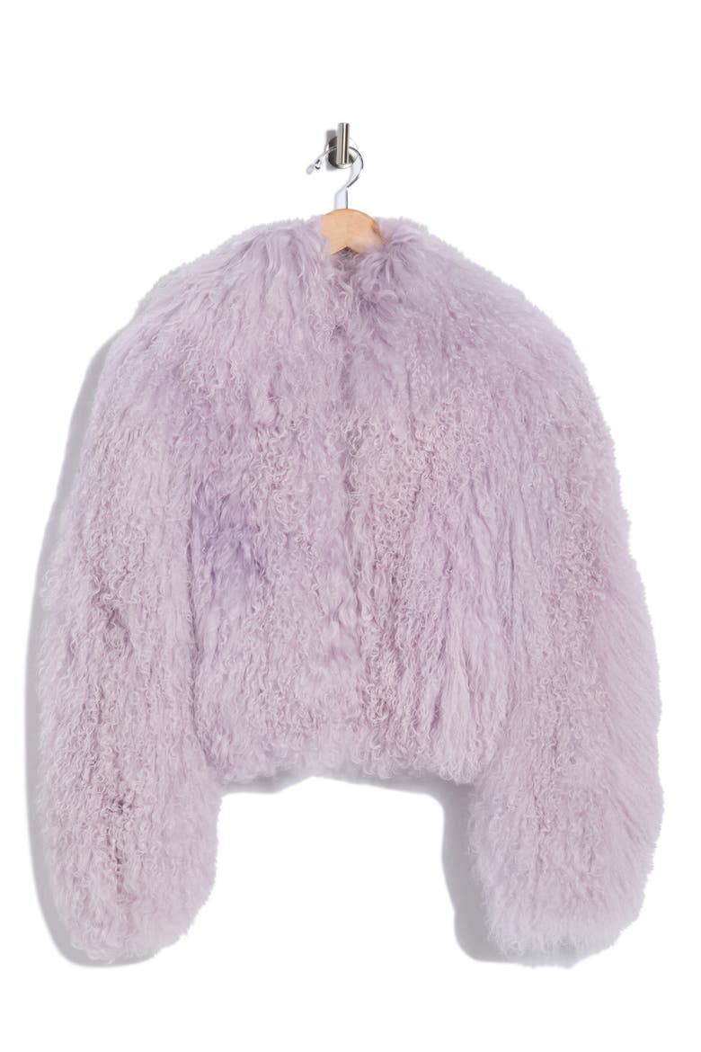 Genuine Shearling Jacket, Alternate, color, LILAC