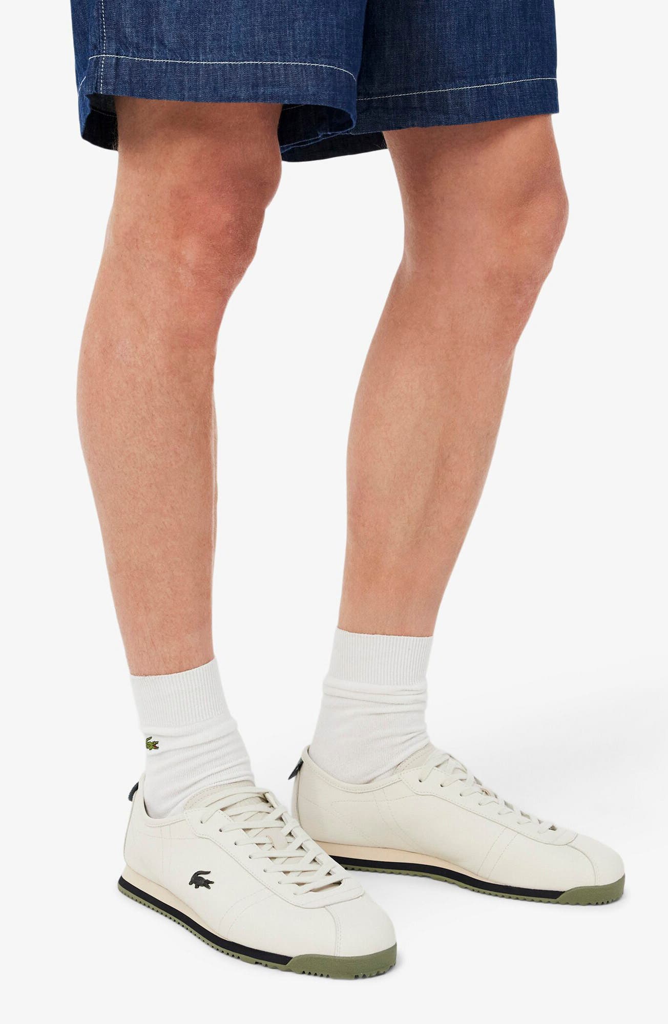 Club-Low Leather Sneaker, Alternate, color, OFF WHITE/ KHAKI
