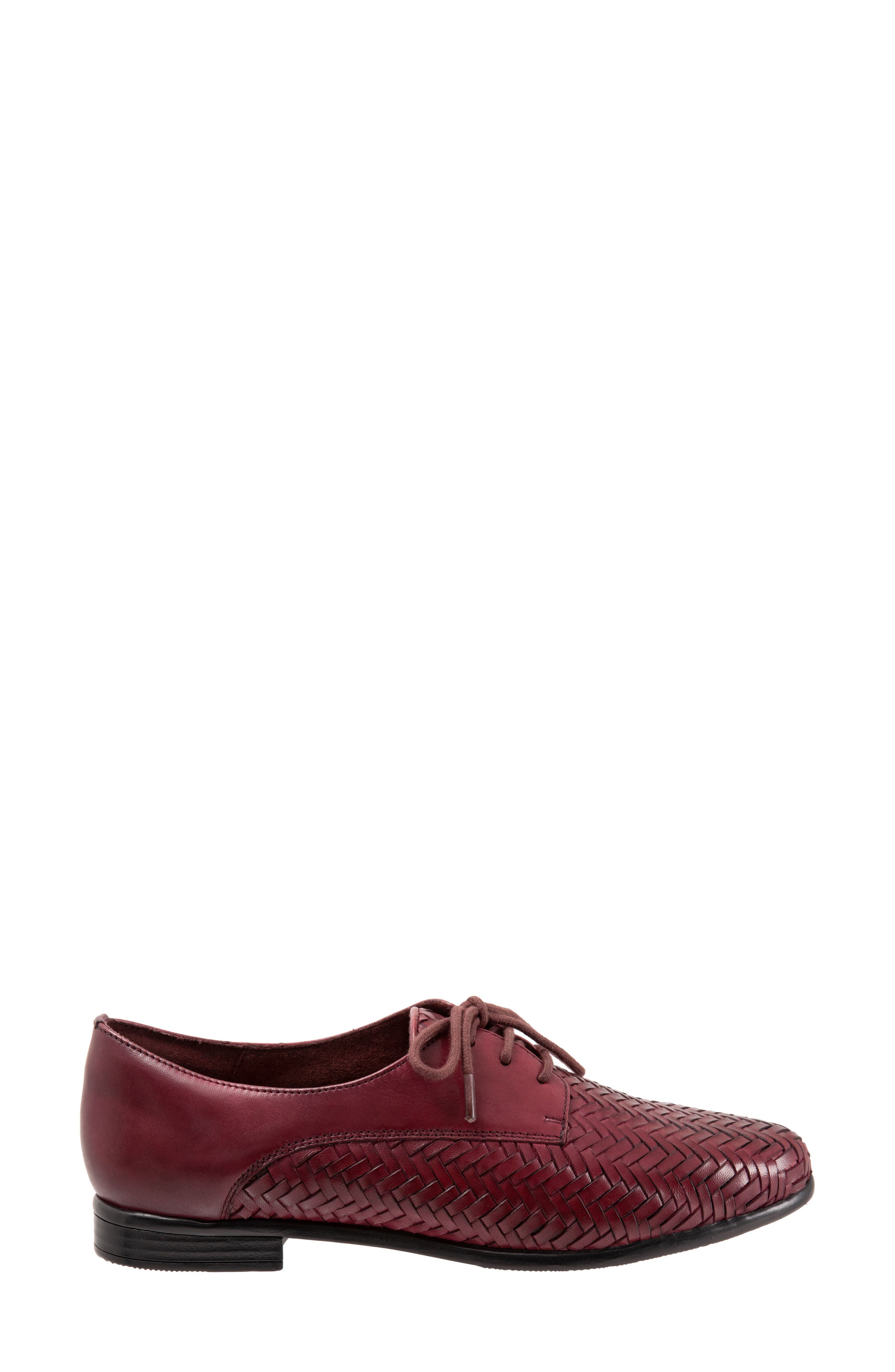 Lizzie Derby Flat, Alternate, color, BURGUNDY