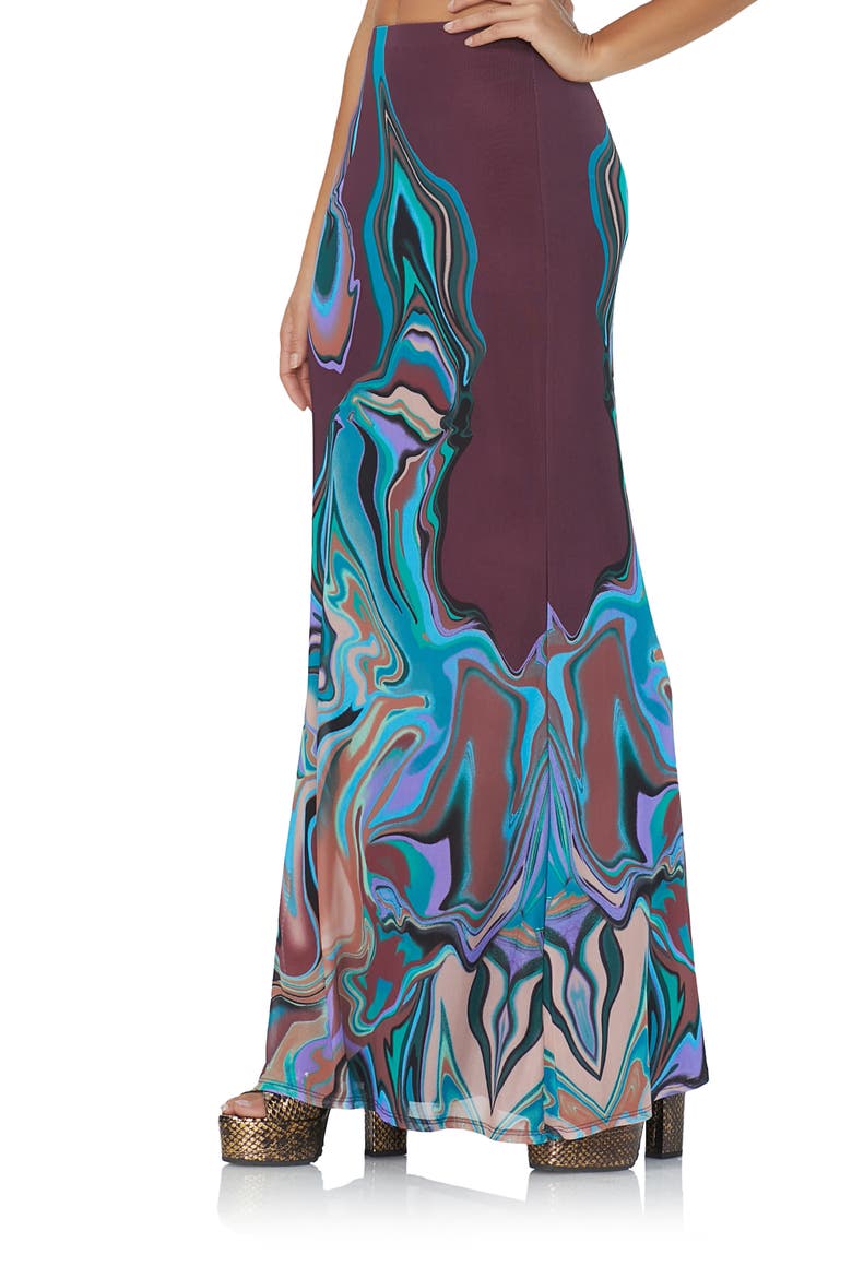 Cara Print Maxi Skirt, Alternate, color, AUTUMN MARBLE